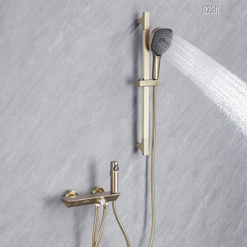 Brass Small Apartment Shower Set Constant Temperature Adjustable Shower head Home Bathroom Shower Bathtub