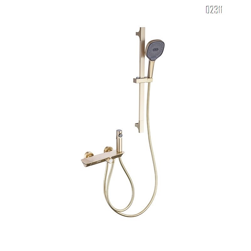 Brass Small Apartment Shower Set Constant Temperature Adjustable Shower head Home Bathroom Shower Bathtub