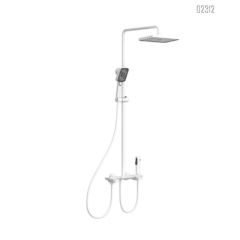 Gold Brass Household Small Apartment Storage Four-Function Shower Set Hot and Cold Bathroom Showerhead