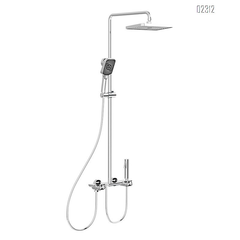 Gold Brass Household Small Apartment Storage Four-Function Shower Set Hot and Cold Bathroom Showerhead