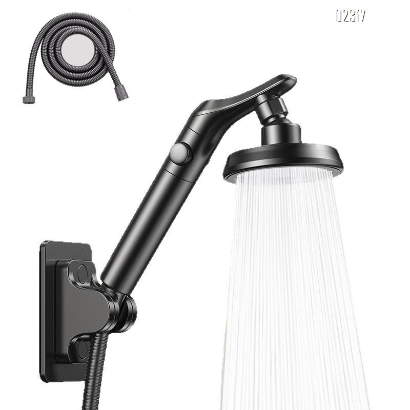 Dual-Function Rotatable Shower Head Set with 1.5m Hose High Pressure Universal for Bathroom