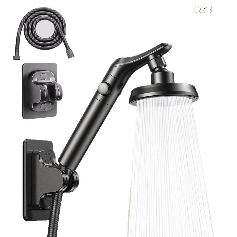 Shower Head Set with 1.5m Stainless Hose and Bracket  High Pressure Hand Held Shower Head & Rain Shower Head 2-IN-1for Bathroom