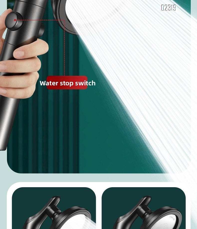 Shower Head Set with 1.5m Stainless Hose and Bracket  High Pressure Hand Held Shower Head & Rain Shower Head 2-IN-1for Bathroom