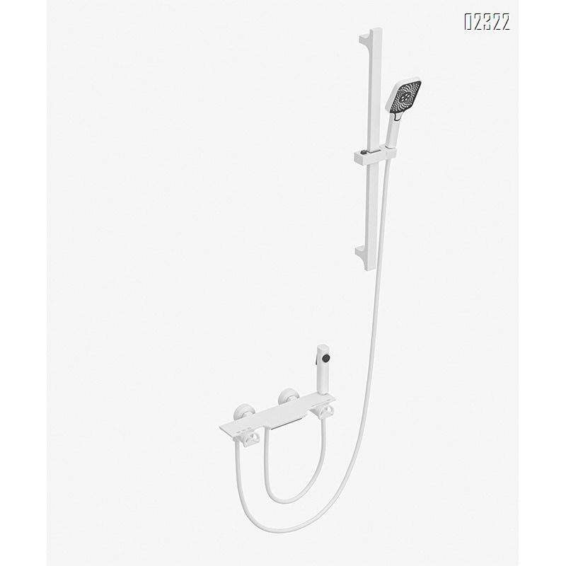 Industrial Style Brass Hot and Cold Small Apartment Gold Lift Shower Set Bathroom Shower Head Home Use