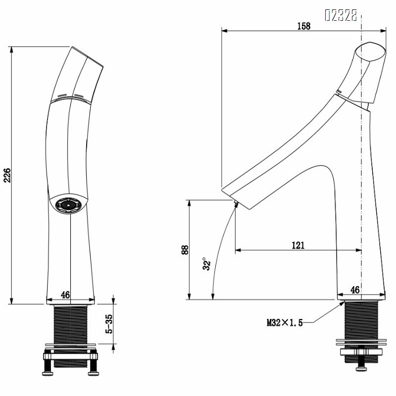 Gold Brass Splash-Proof Faucet for Bathroom Washbasin Brass Hot and Cold Basin Faucet for Home Use