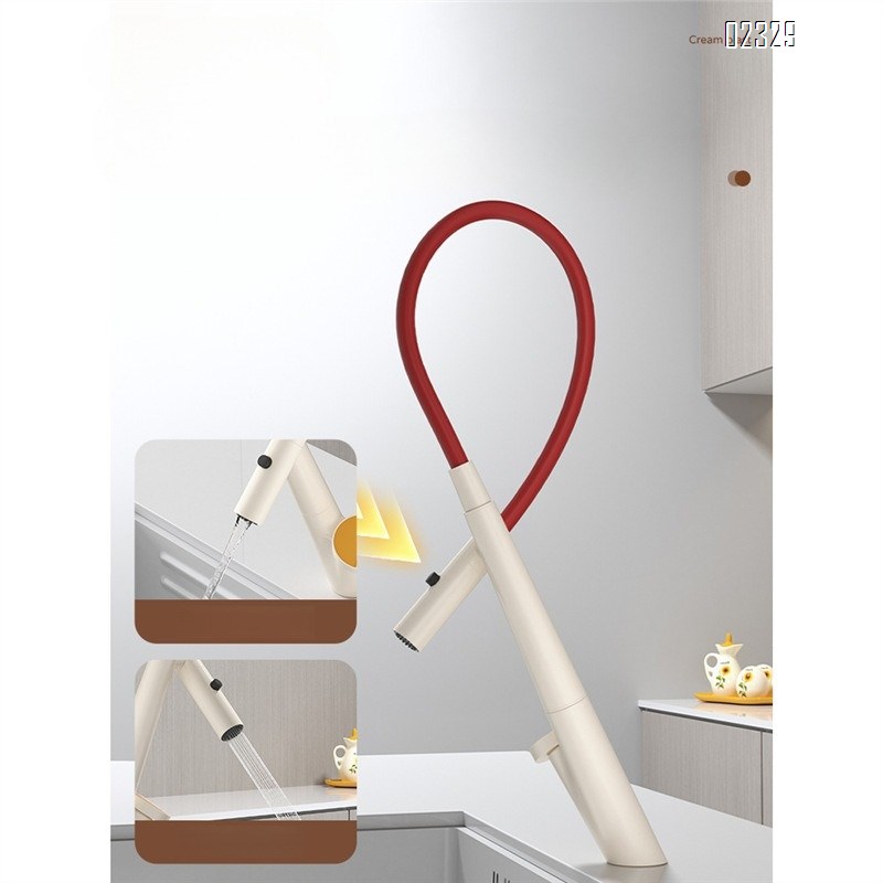 Creative Brass Hot and Cold Kitchen Faucet Sink Universal Multi-Functional Vegetable Washing Basin Kitchen Tap