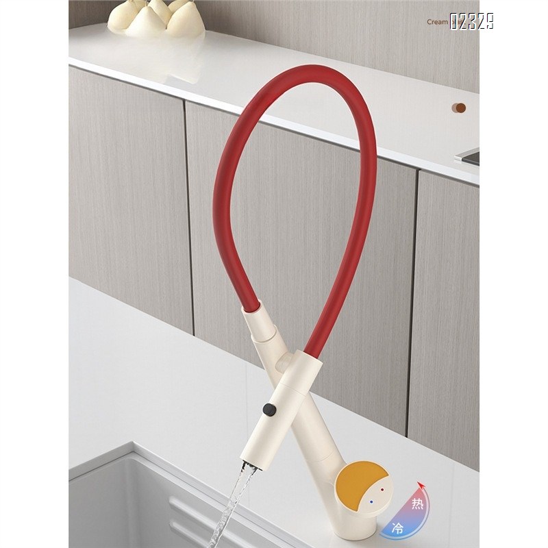 Creative Brass Hot and Cold Kitchen Faucet Sink Universal Multi-Functional Vegetable Washing Basin Kitchen Tap