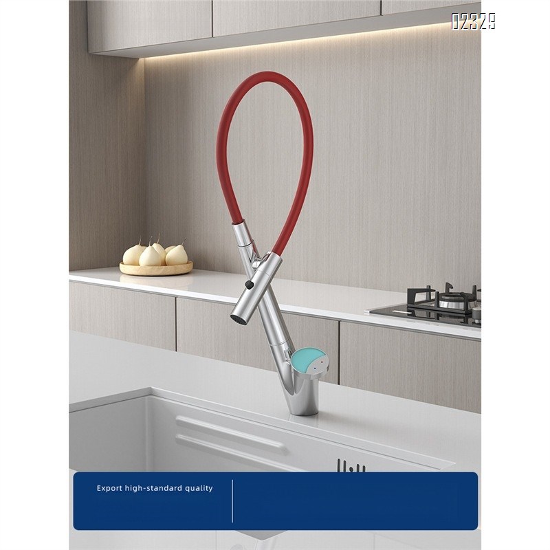 Creative Brass Hot and Cold Kitchen Faucet Sink Universal Multi-Functional Vegetable Washing Basin Kitchen Tap