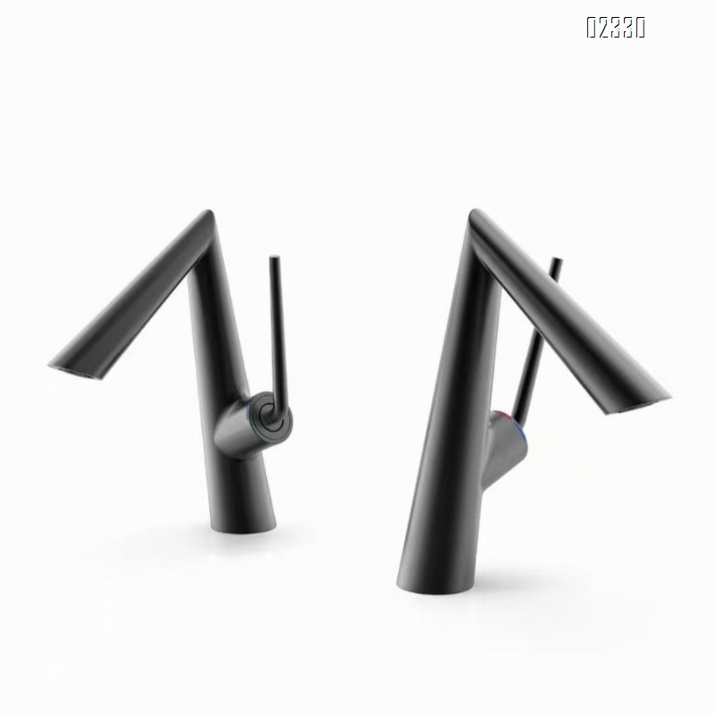 Gun Grey Brass Hot and Cold Bathroom Basin Faucet for Home Use Minimalist Wash basin Faucet Tap