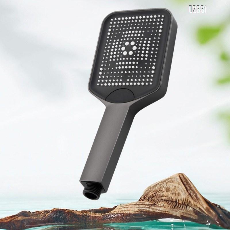 Hot and Cold Digital Display Shower Head Set Household Brass Storage Mixing Valve Shower Light Luxury Storage Bath Tap