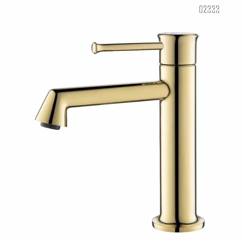 Hot and Cold All-Brass Integrated Basin Faucet Washbasin Bathroom Cabinet Simple Gun Gray Washbasin Tap