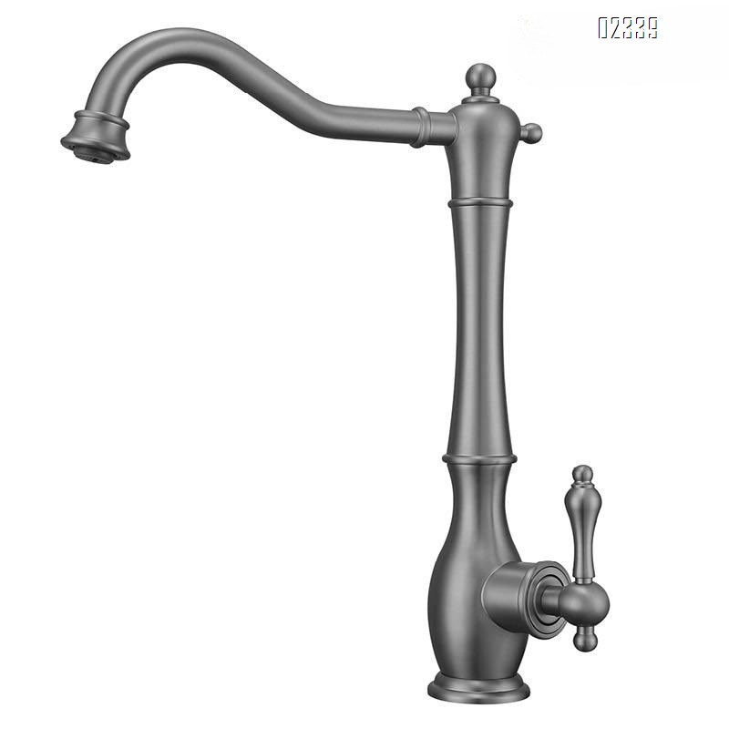 2025 All-Brass Sink Faucet Gun Gray Faucet Kitchen Antique Rotating Faucet Tap