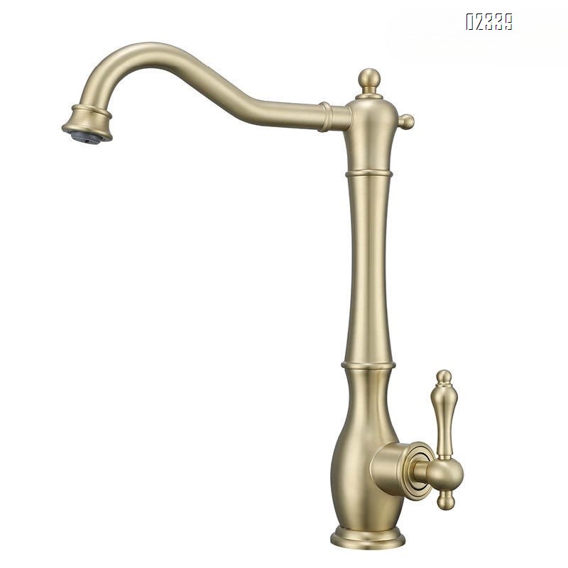 2025 All-Brass Sink Faucet Gun Gray Faucet Kitchen Antique Rotating Faucet Tap