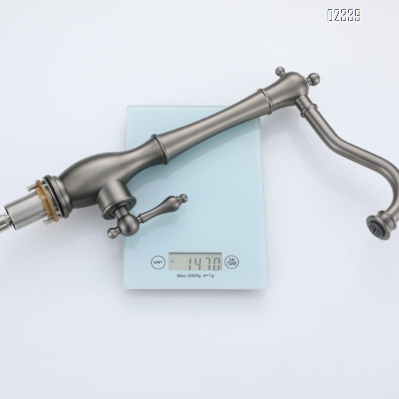 2025 All-Brass Sink Faucet Gun Gray Faucet Kitchen Antique Rotating Faucet Tap