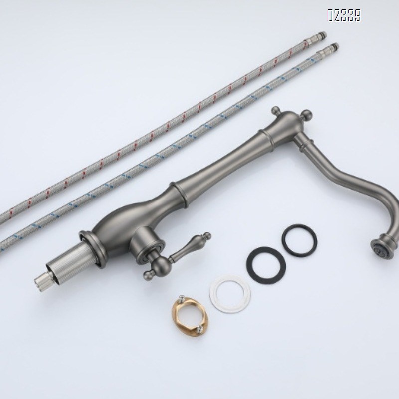 2025 All-Brass Sink Faucet Gun Gray Faucet Kitchen Antique Rotating Faucet Tap