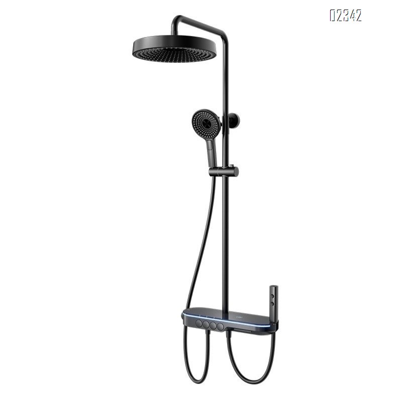 Brass Shower Head Set Household Thermostatic Digital Display Water Spray Gun Bathroom Bathroom Shower Set Shower Set