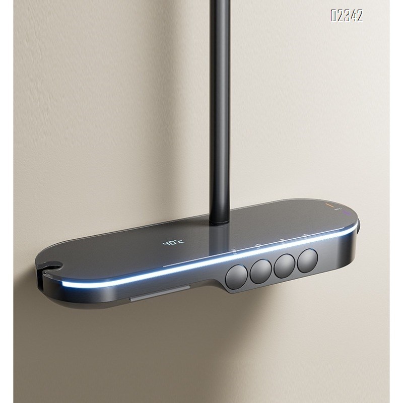 Brass Shower Head Set Household Thermostatic Digital Display Water Spray Gun Bathroom Bathroom Shower Set Shower Set