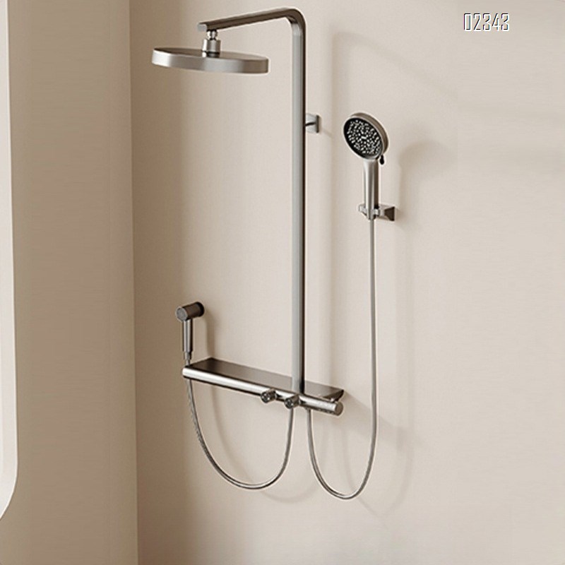 Smart Digital Display Constant Temperature Shower Set for Home Bathroom Shower Device Hotel All-Brass Booster Shower Head