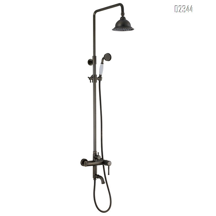 Adjustable Vintage Style Shower Head Handheld Shower Bathroom All-Copper Antique Shower Head Set