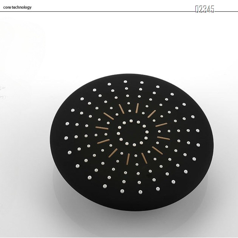 Bathroom Lift Three-Function Shower Set with Square Pipe Bidet and All-Brass Black Shower Head Set