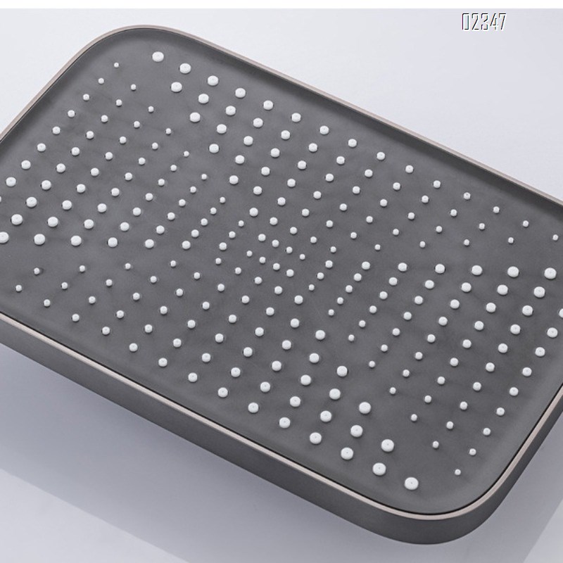 Brass Thermostatic Digital Display Shower Set Gun Gray Four-Function Bathroom Star Rain Pressurized Handheld Shower head Set