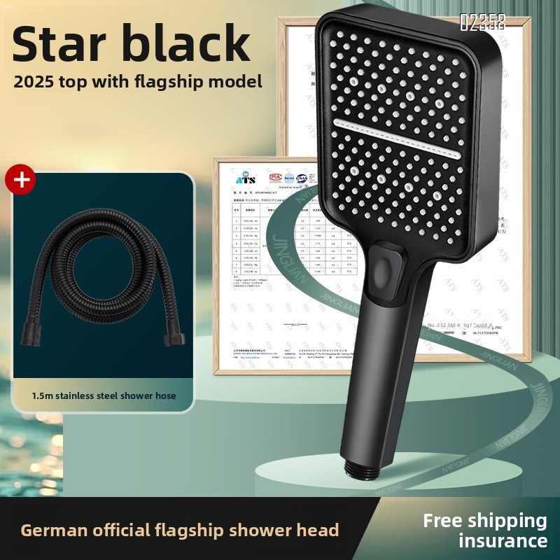 High Pressure  3 Mode Shower Head with Stainless Leak-proof Hose Non-Clogging Nozzles High Flow Hand Held Shower Head