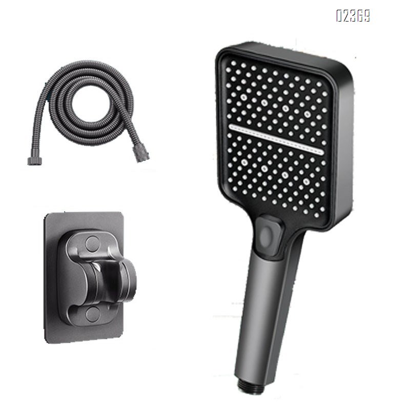 Shower Head Set with Bracket and 2.0m Stainless Leak - Proof Hose 3 Mode Handheld Shower Head Anti Clogging Nozzles for Bathroom