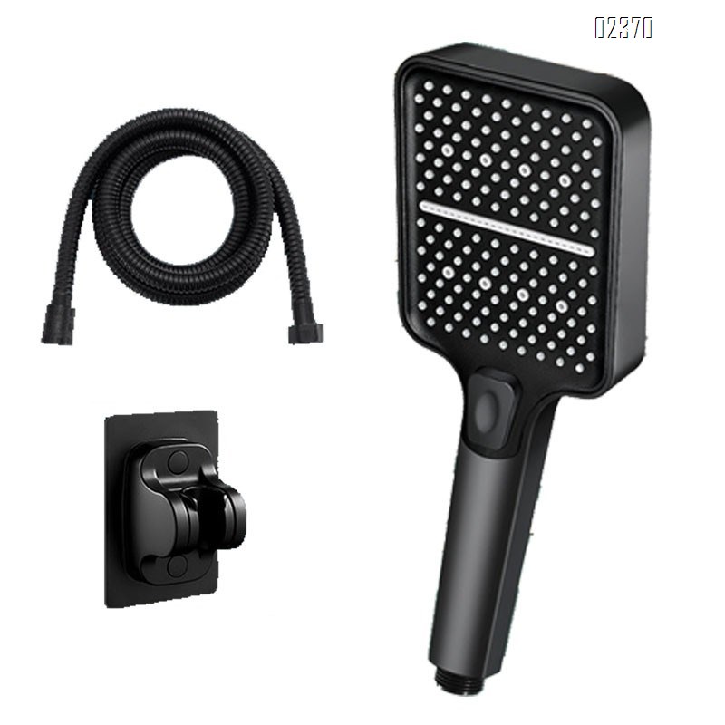 High Pressure 3 Mode Shower Head Set with 2.0m Stainless Leak - Proof Hose and Bracket Anti Clog Nozzles Bathroom Set