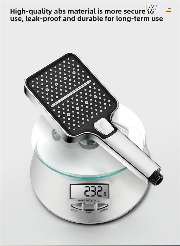 White High Pressure Shower Head Set Bathroom Essential Handheld Shower Head with 2.0m PVC Hose and Bracket Anti Clog Nozzles