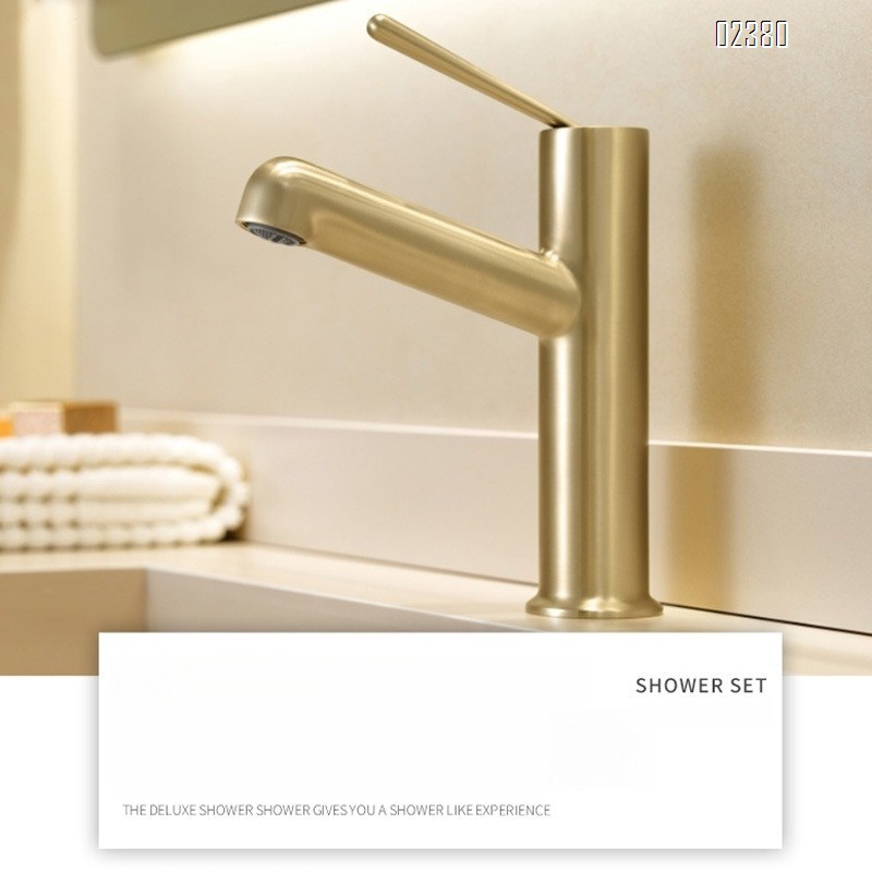 Brass Hot and Cold Basin Faucet for Home Use Bathroom Faucet Splash-Proof Countertop Bathroom Washbasin Faucet