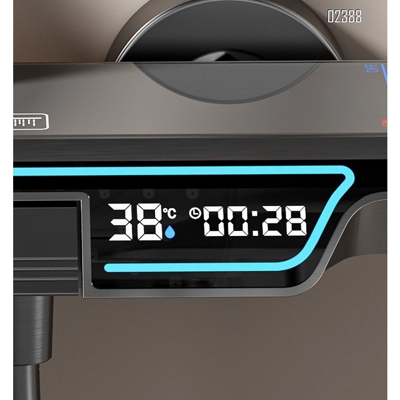 Shower Head Set Space Aluminum Bathroom Shower with LED Shelf Shower Set Tap