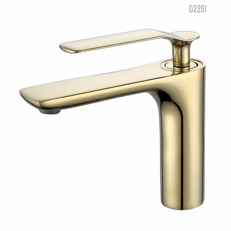 New Household All-Brass Single-Hole Bathroom Faucet Luxury Cold and Hot Seat-Type Toilet Gold Basin Faucet