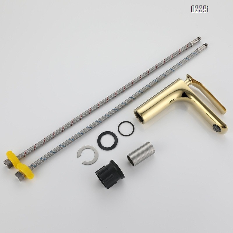 New Household All-Brass Single-Hole Bathroom Faucet Luxury Cold and Hot Seat-Type Toilet Gold Basin Faucet