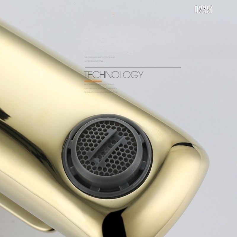 New Household All-Brass Single-Hole Bathroom Faucet Luxury Cold and Hot Seat-Type Toilet Gold Basin Faucet