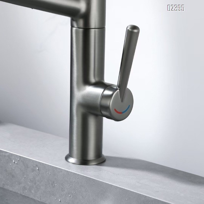 Brass Gun Gray Bathroom Wash basin Faucet Hydroelectric Digital Display Faucet Rotating Basin Faucet