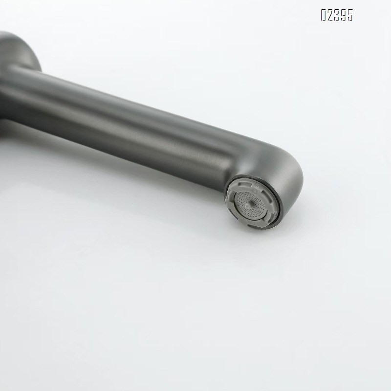 Brass Gun Gray Bathroom Wash basin Faucet Hydroelectric Digital Display Faucet Rotating Basin Faucet