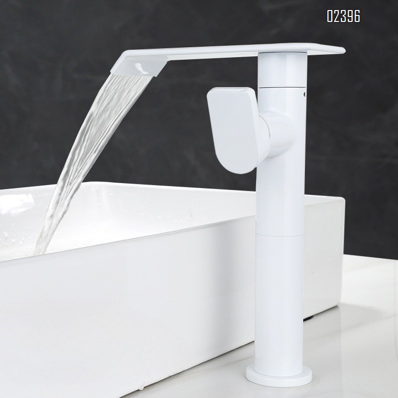 Gold Waterfall Basin Faucet Hot and Cold Brass Wash Basin Basin for Washing Face and Hair Countertop Basin Rotating  Tap