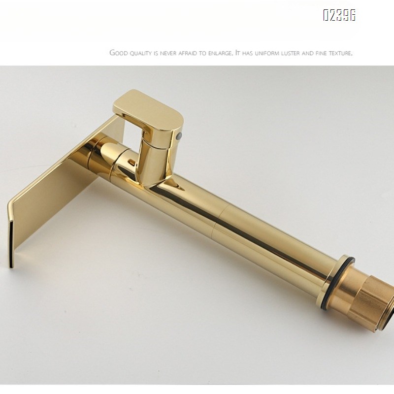 Gold Waterfall Basin Faucet Hot and Cold Brass Wash Basin Basin for Washing Face and Hair Countertop Basin Rotating  Tap