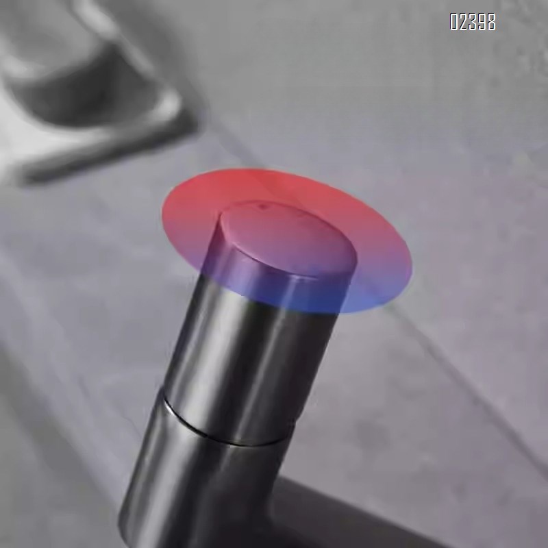 All-Brass Simple White Gun Gray Basin Faucet Cold and Hot Water Washbasin Bathroom Sink Undermount Faucet