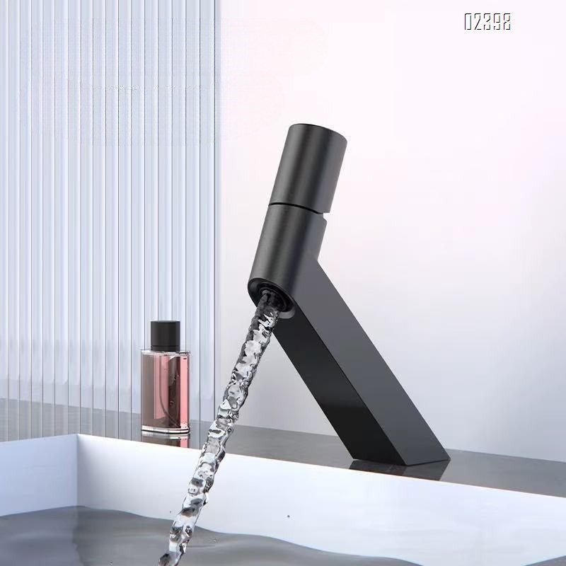 All-Brass Simple White Gun Gray Basin Faucet Cold and Hot Water Washbasin Bathroom Sink Undermount Faucet