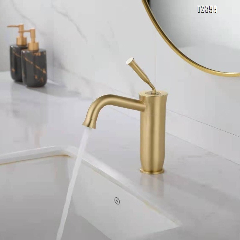 Modern Bathroom sink water Basin Best Faucets Tap Hot and Cold Water Gold Bathroom All-Brass Countertop Sink Faucet