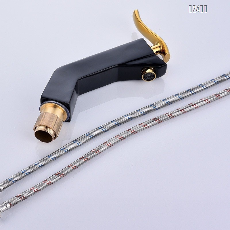 European Style Frosted Color Basin Hot and Cold Mixer Faucet Thickened Full Brass Body Bathroom Cabinet Basin Faucet