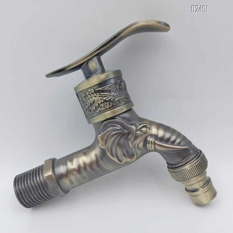 Home Antique Thickened Faucet Antique Wall-Mounted Mop Sink Faucet Balcony Quick-Open 1/2 Inch Washing Machine Faucet