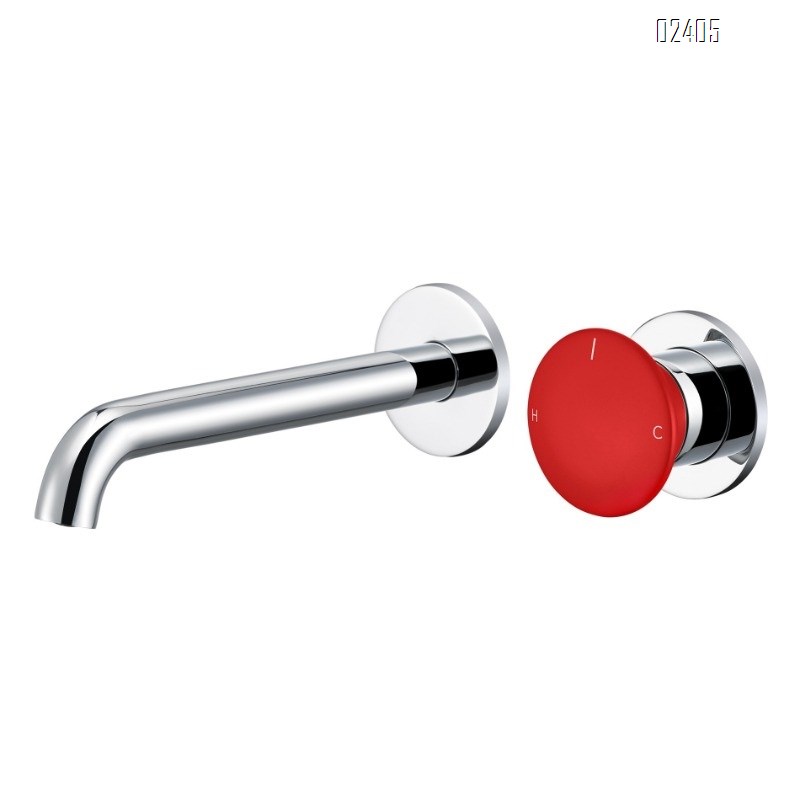 Hot Melt Integrated Concealed Wall-Mounted Faucet Washbasin All-Brass Hot and Cold Basin Wall Drain Pre-Embedded Faucet