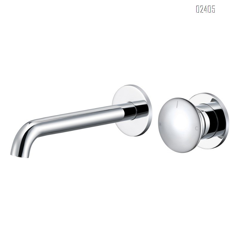 Hot Melt Integrated Concealed Wall-Mounted Faucet Washbasin All-Brass Hot and Cold Basin Wall Drain Pre-Embedded Faucet