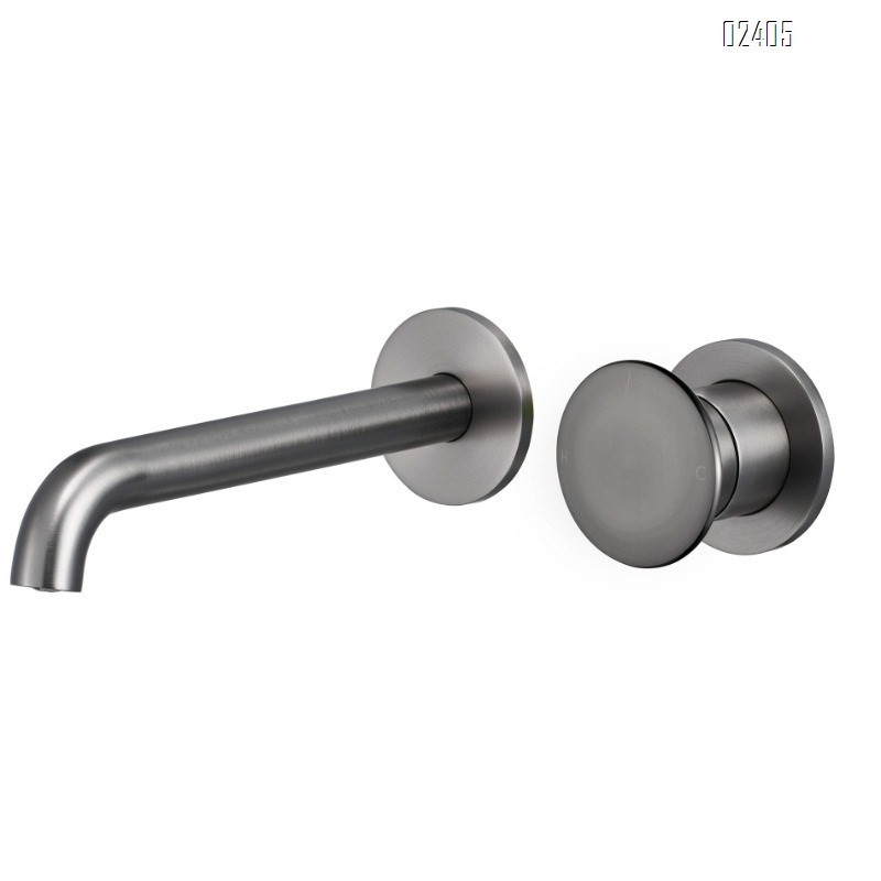 Hot Melt Integrated Concealed Wall-Mounted Faucet Washbasin All-Brass Hot and Cold Basin Wall Drain Pre-Embedded Faucet