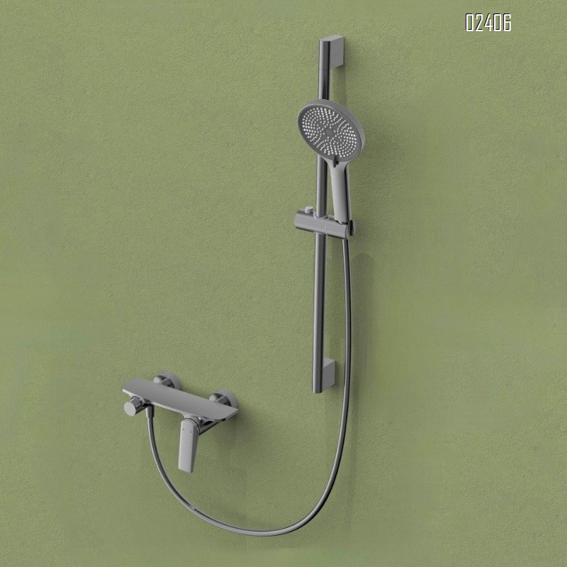 White Household Bathroom Shower Set Full Brass Booster Rain Shower Head Adjustable