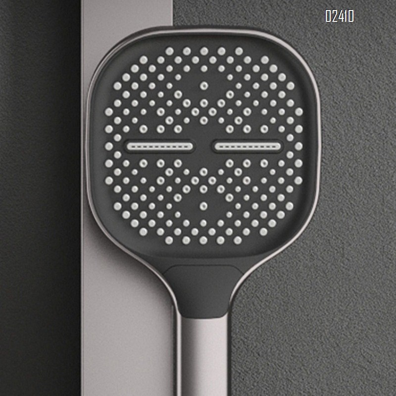 Home Shower Set with Thermostatic Digital Display Ambient Light Dual Control for Hot and Cold Water and Pressure-Boosting Lotus Head