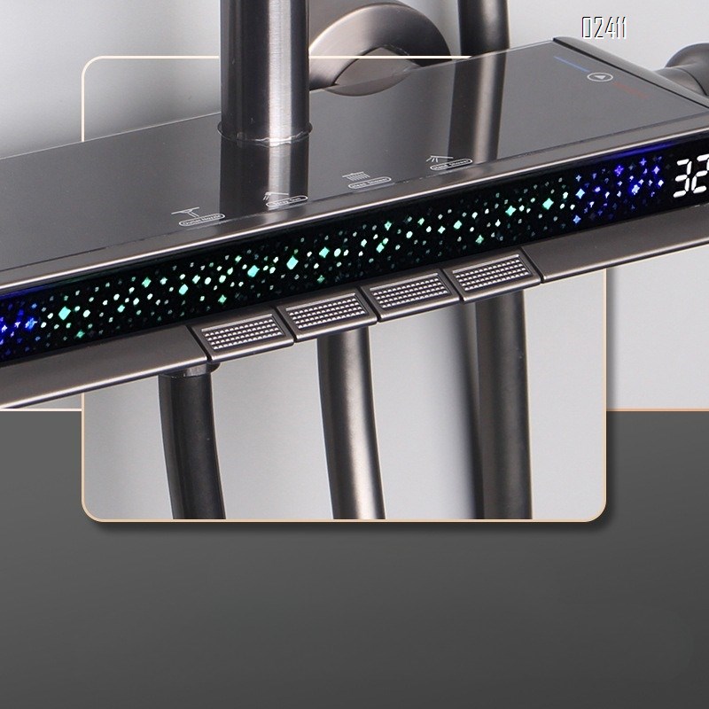 Aluminum Shower Head Set Hot and Cold Water Dual Control Thermostatic Shower head Tap