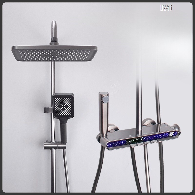 Aluminum Shower Head Set Hot and Cold Water Dual Control Thermostatic Shower head Tap